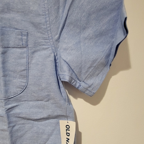 Old Navy Boys' Short-Sleeve Oxford Shirt Blue Regular Siz... - Picture 6 of 7